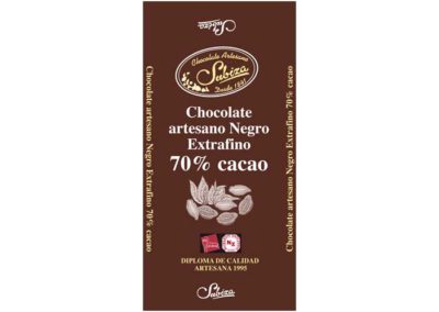 Chocolate artesano negro 70% cacao